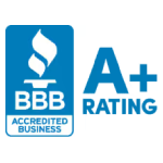 BBB-A-6 Better Business Bureau Accredited Business A+ rating badge