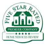 home-services-review-5-star-rated-66ebc0bb3892c Five Star Rated Premier Company badge from Home Services Review